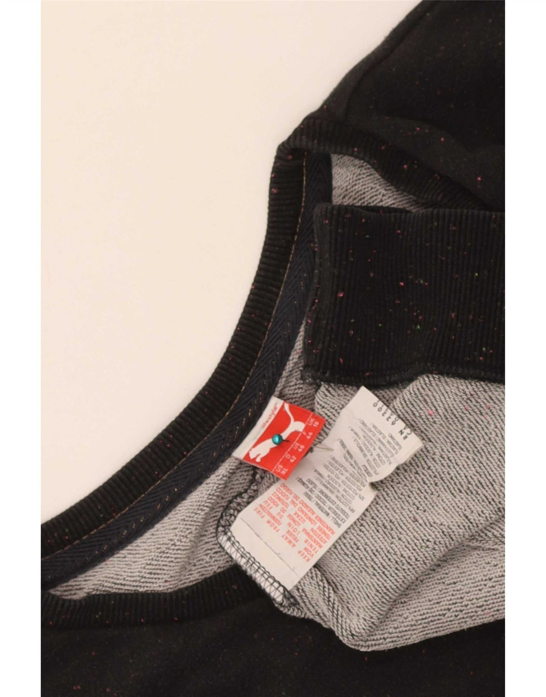 Felpa oversize da donna Puma Jumper UK 16 Large Black Flecked Cotton