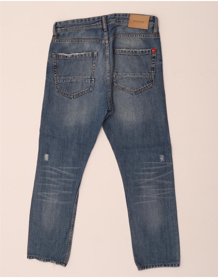 Jeans slim effetto consumato da donna Iceberg W31 L26 Blu