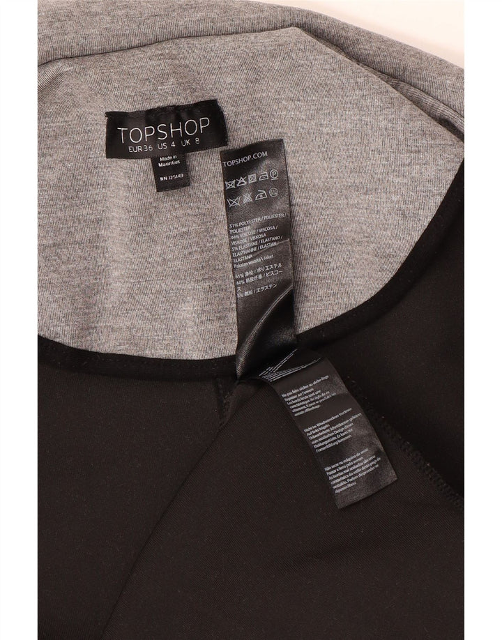Gilet lungo da donna Topshop UK 8 piccolo elastan grigio