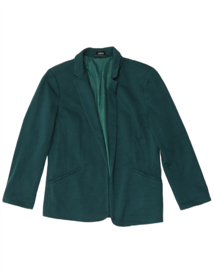 Giacca blazer aperta da donna Oasis UK 12 Poliestere verde medio