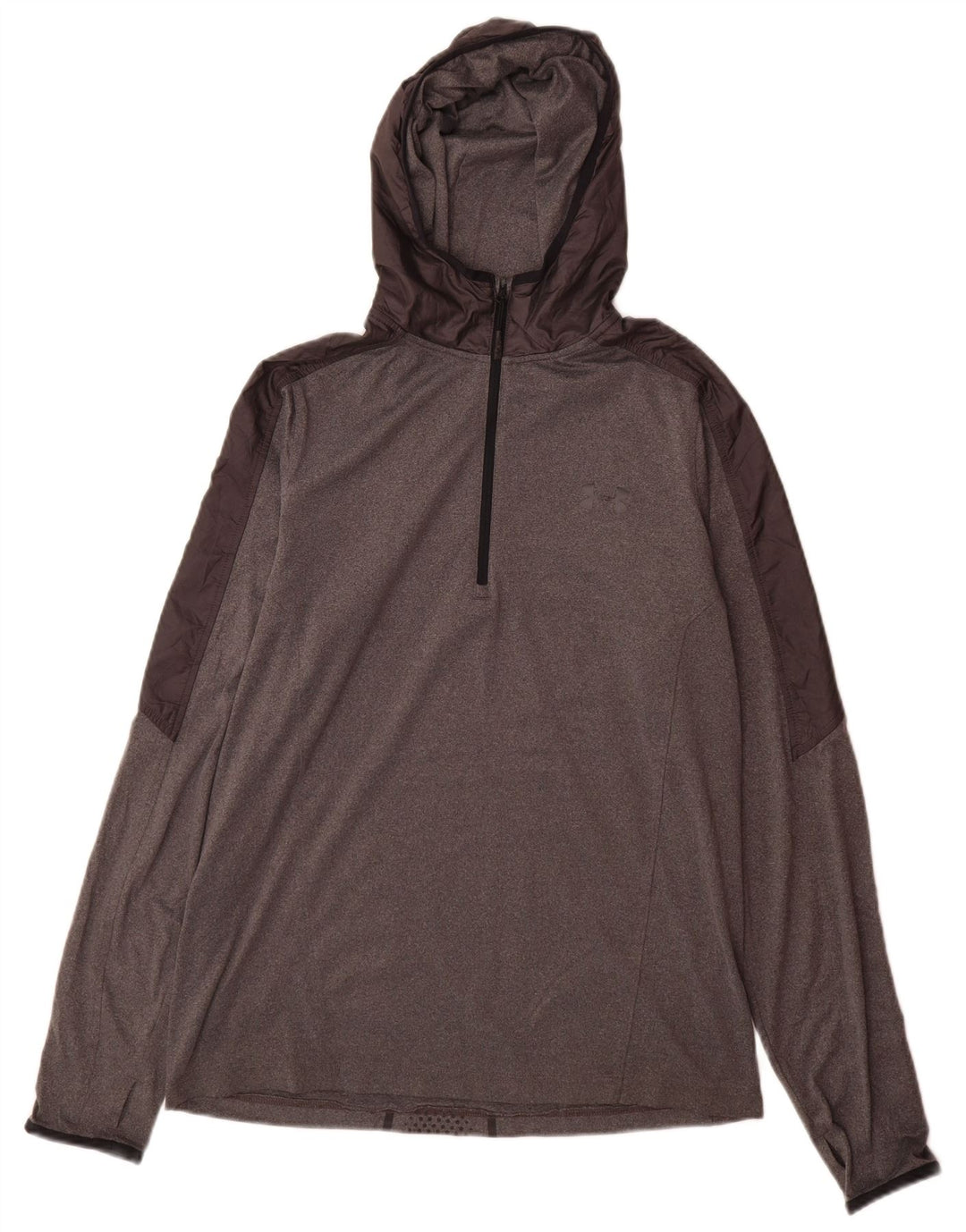 Under Armour Uomo Pullover con cappuccio Tuta da ginnastica Top Large Grigio Colourblock