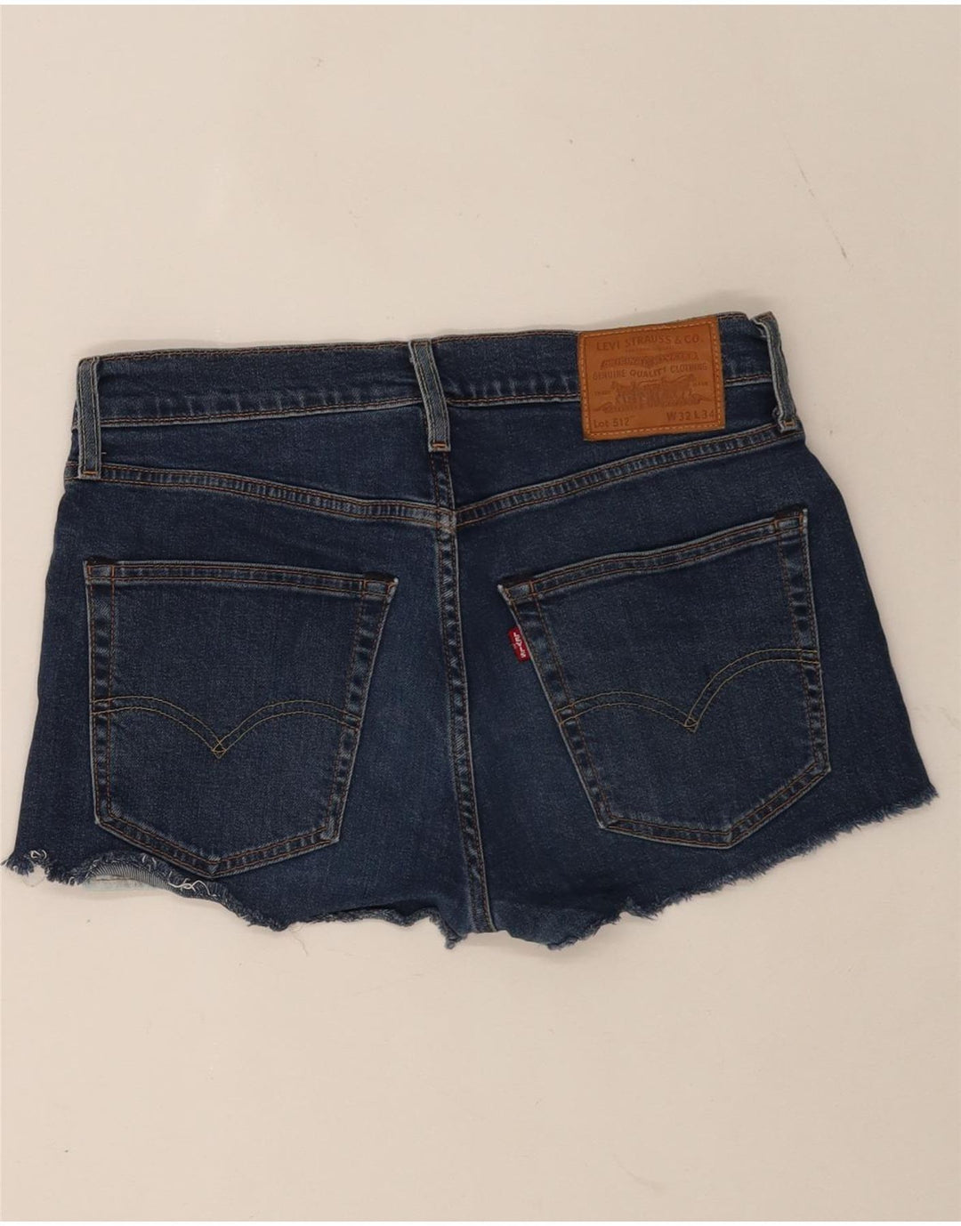 Pantaloncini di jeans Levi's 512 da donna W32 cotone blu medio