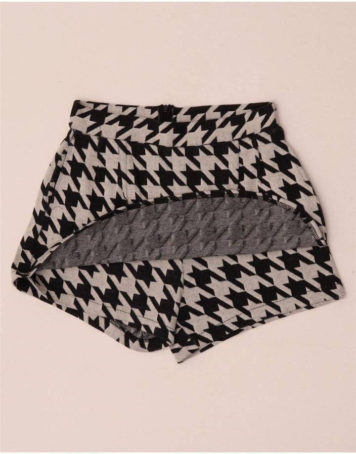 Pantaloncini casual Trafaluc da donna Zara piccoli W26 pied de poule neri