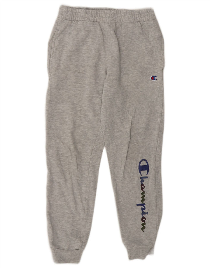 Pantaloni da tuta con grafica Champion da ragazzo, pantaloni da jogging, 9-10 anni, grigio medio