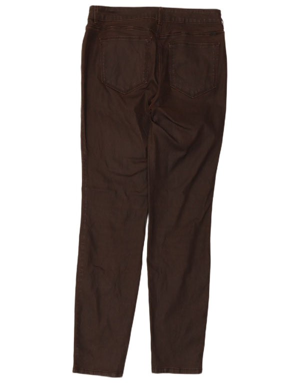 Pantaloni casual slim cerati da donna Massimo Dutti W30 L30 Marrone