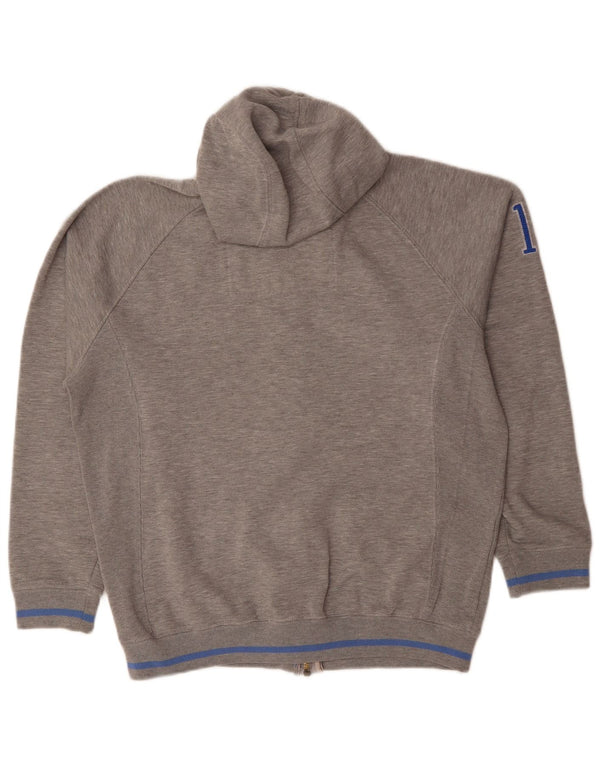 Maglione con cappuccio e zip dal taglio ampio e grafico da uomo Champion piccolo grigio chiazzato