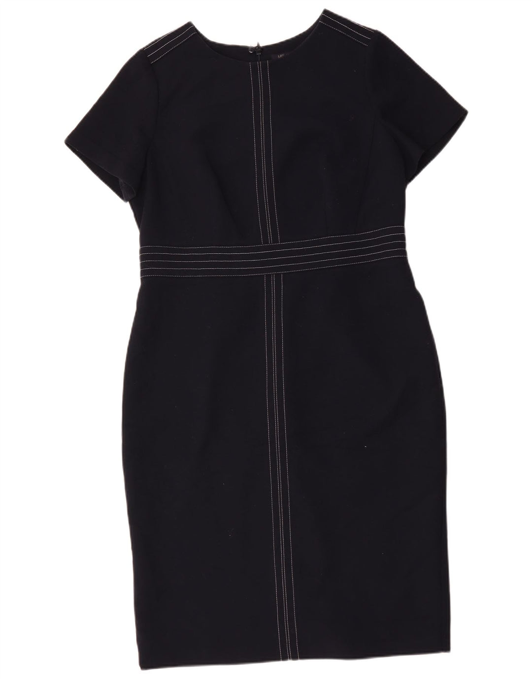 Abito tubino da donna Marks & Spencer UK 16 grande poliestere blu navy