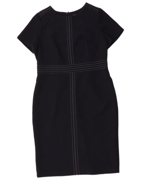 Abito tubino da donna Marks & Spencer UK 16 grande poliestere blu navy