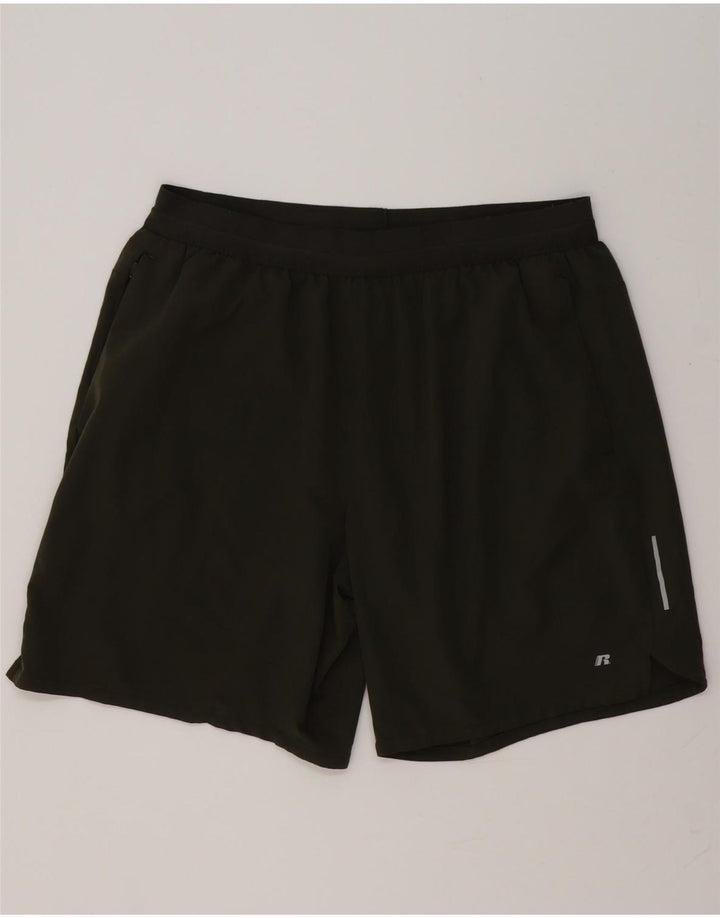 RUSSELL ATHLETIC Pantaloncini sportivi Dri-Power da uomo XL Poliestere kaki