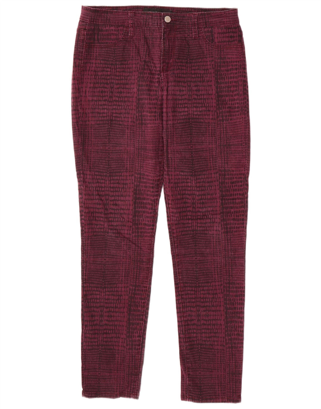 CALVIN KLEIN Pantaloni casual da donna US 12 Large W32 L31 Bordeaux