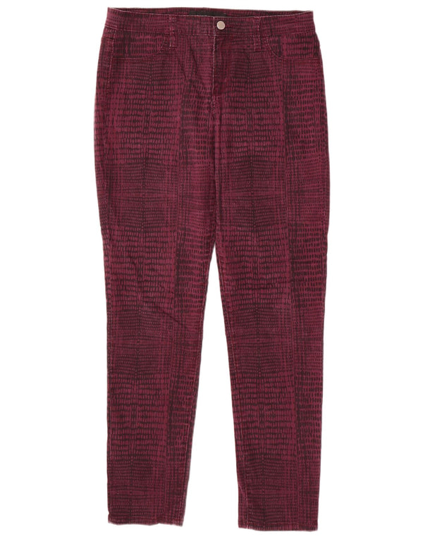 CALVIN KLEIN Pantaloni casual da donna US 12 Large W32 L31 Bordeaux