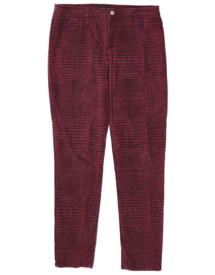 CALVIN KLEIN Pantaloni casual da donna US 12 Large W32 L31 Bordeaux
