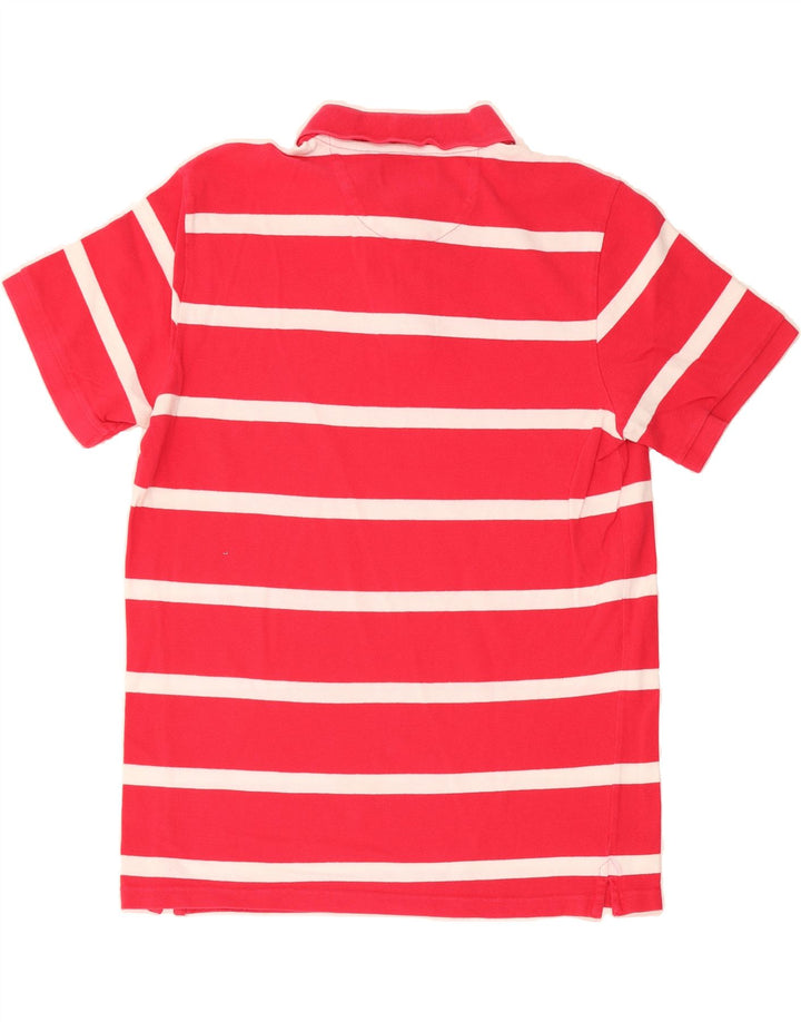 CHAPS Mens Polo Shirt Large Red Striped Cotton Vintage Chaps and Second-Hand Chaps from Messina Hembry 