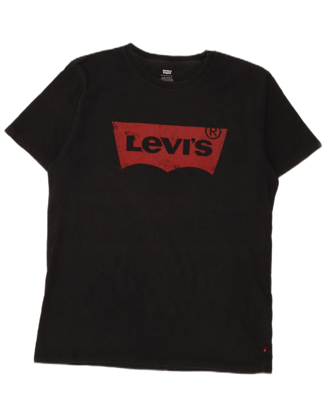 T-shirt grafica da uomo Levi's Top grande in cotone nero