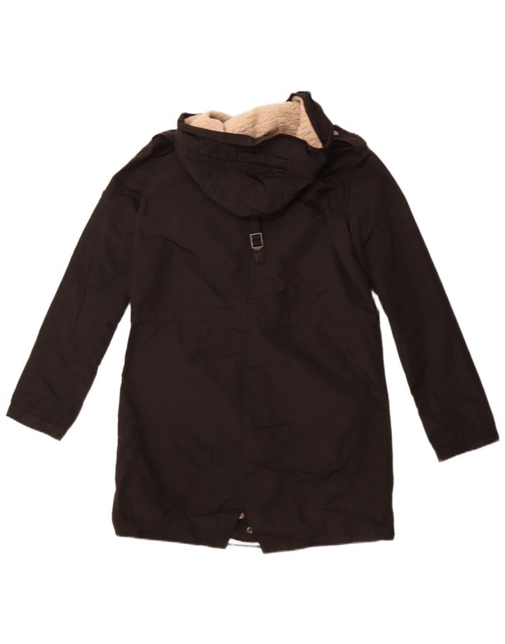 Giacca Parka con cappuccio da donna Zara UK 10 piccola poliestere nero