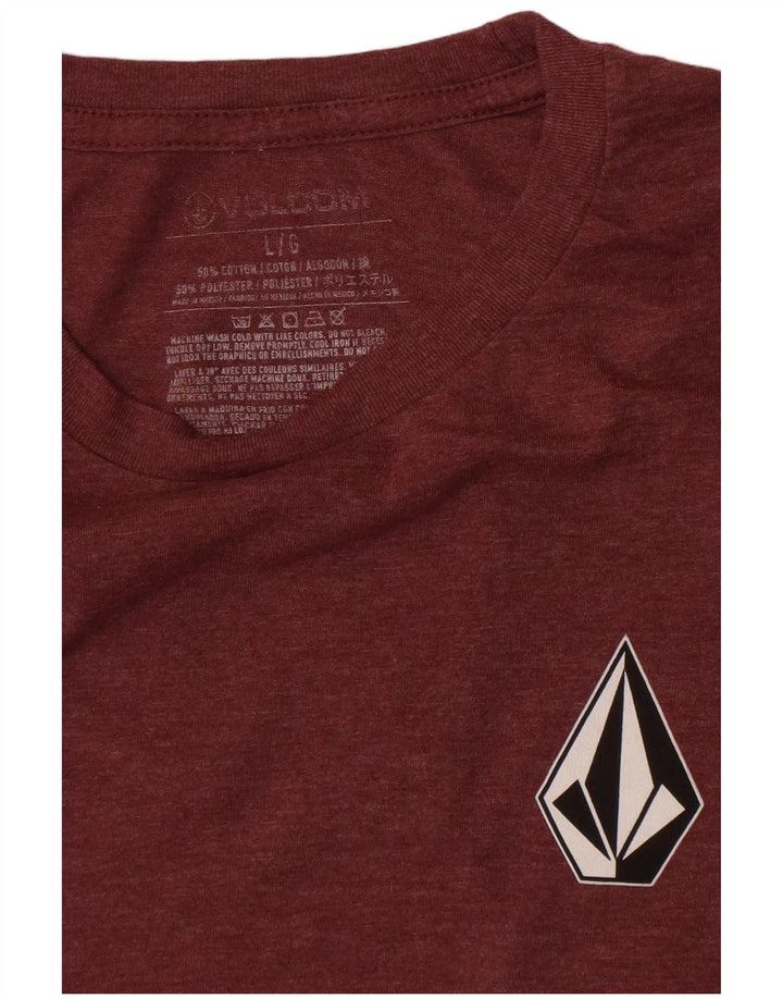 T-shirt grafica da uomo Volcom Top grande in cotone bordeaux