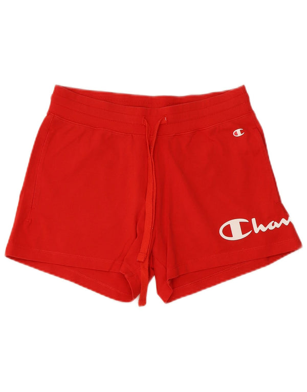 Pantaloncini sportivi grafici da donna Champion UK 6 XS rosso cotone