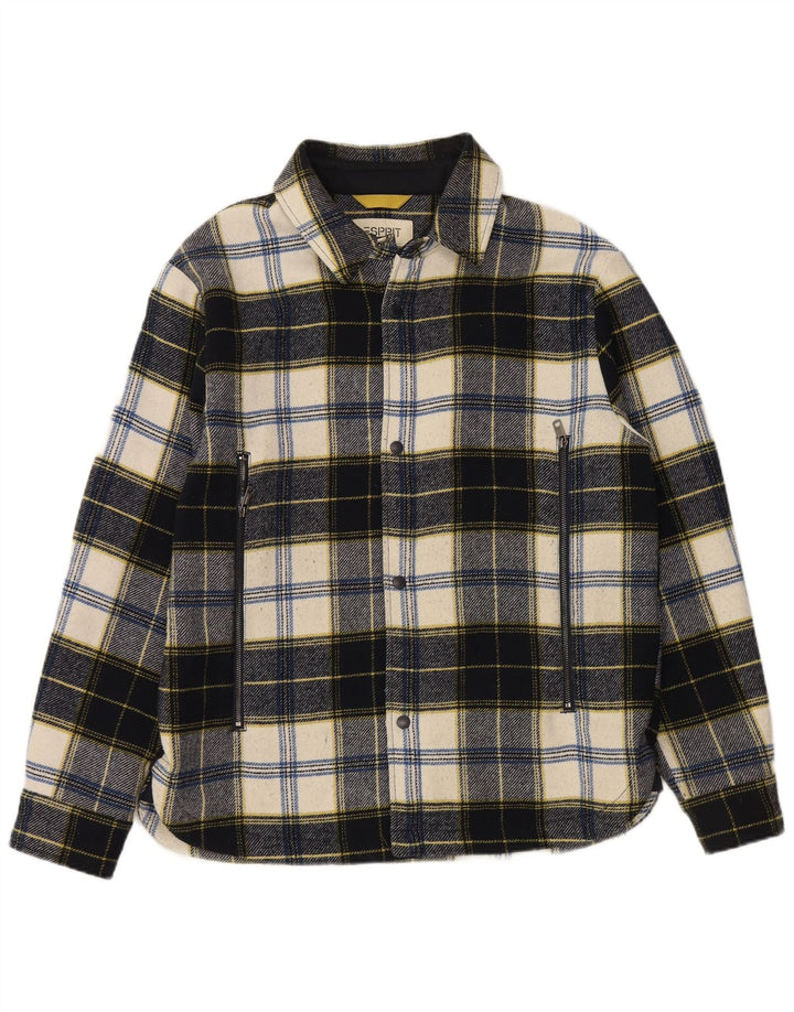 ESPRIT Mens Lumberjack Flannel Shirt XL Navy Blue Check Polyester