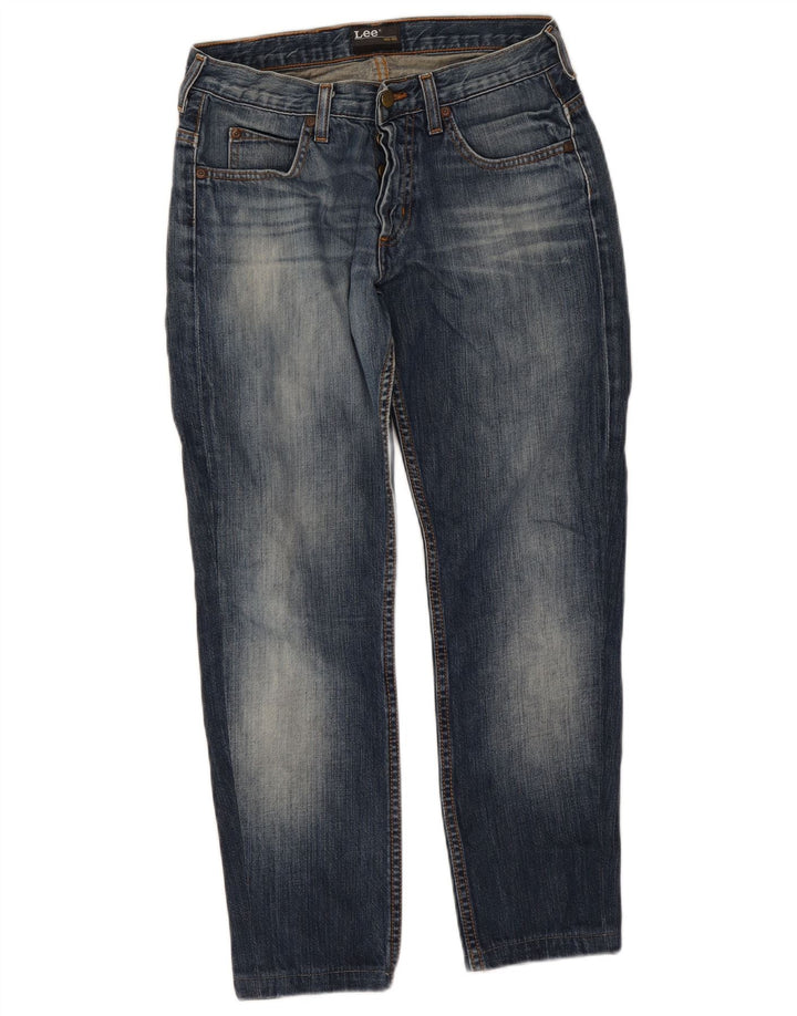 Jeans cropped Lee Knox da uomo W28 L25 cotone blu navy