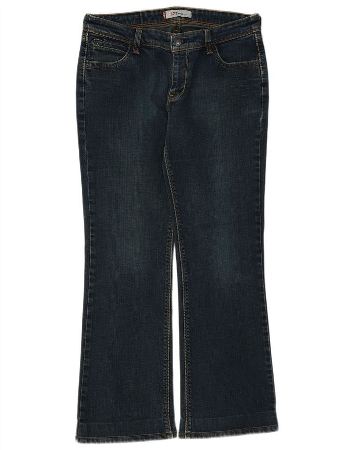LEVI'S Jeans 572 Bootcut da donna W32 L29 in cotone blu