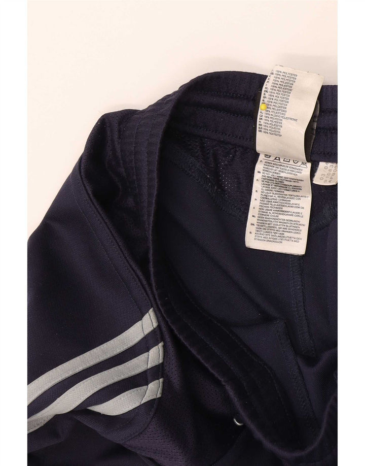 Pantaloni da tuta da uomo Adidas UK 42/44 Large Blu Navy Poliestere
