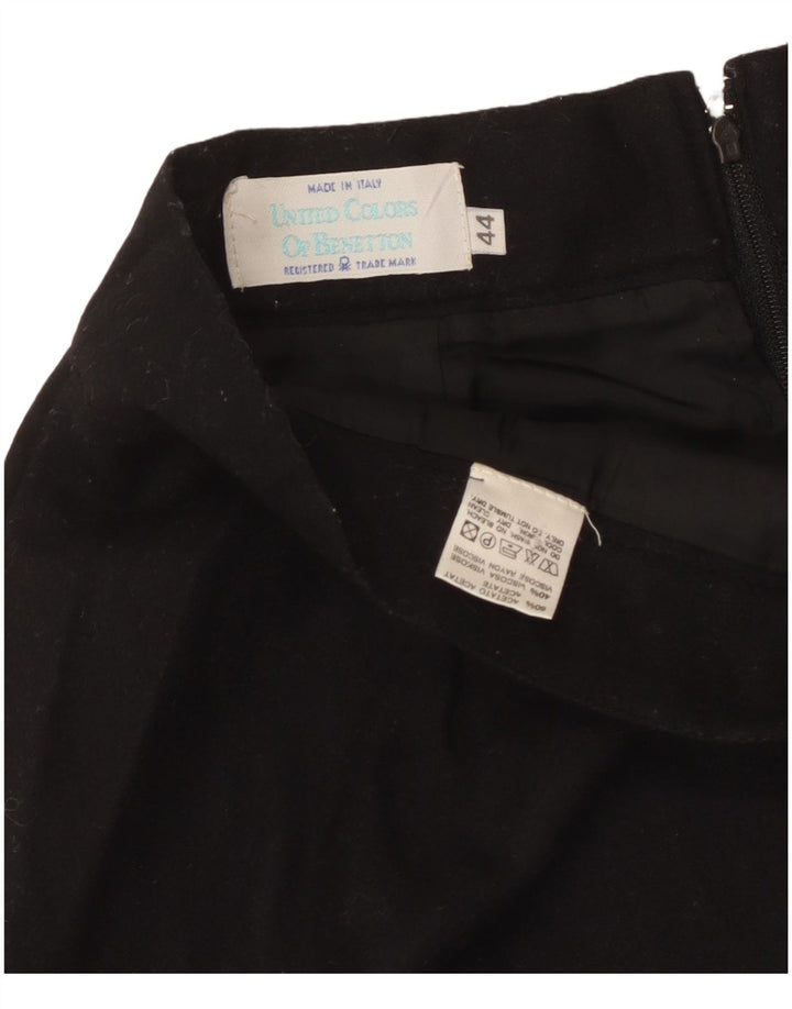 Gonna a tubino da donna Benetton IT 44 media W28 acetato nero