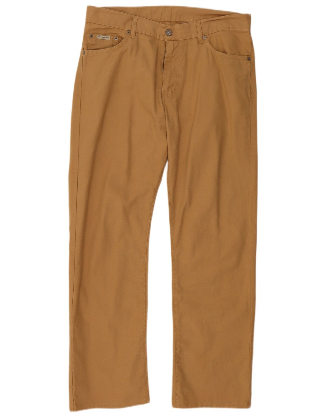 Jeans dritti da uomo Calvin Klein W33 L29 cotone beige