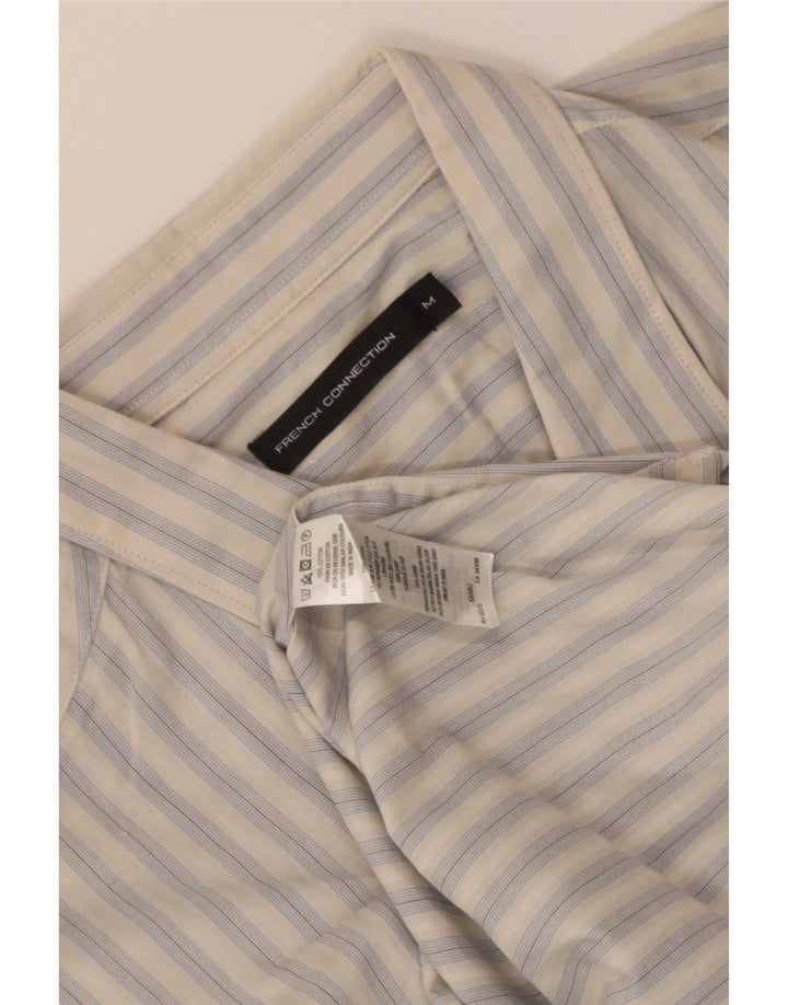 Camicia da uomo French Connection in cotone a righe bianche medie