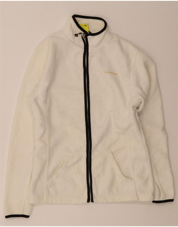 Giacca in pile da donna Diadora UK 14 Medium Bianca