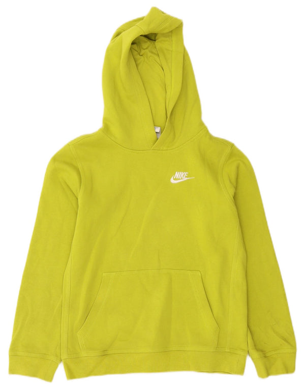 Felpa con cappuccio da ragazzo Nike 10-11 anni cotone giallo medio