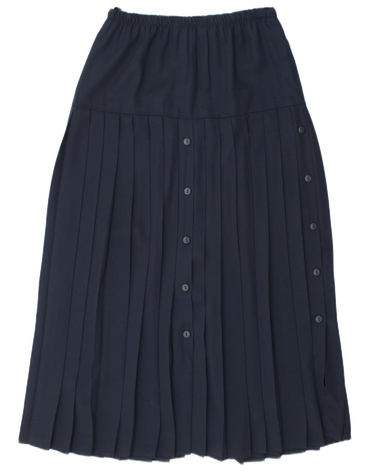 BELLISSIMA Womens Pleated A-Line Skirt Medium W28  Navy Blue