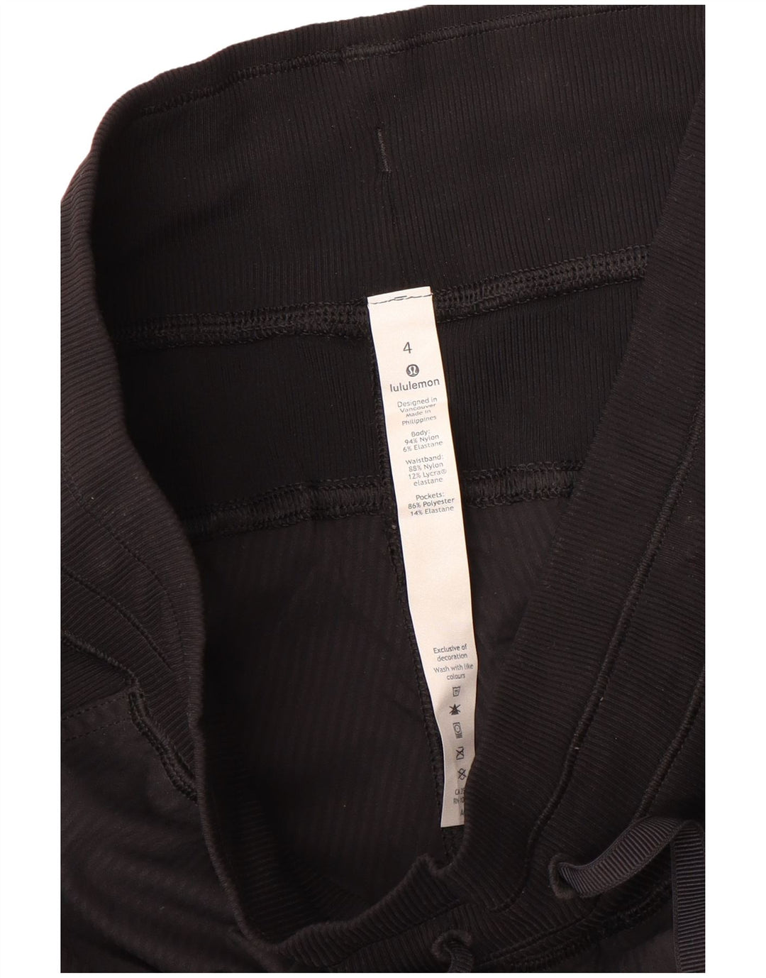 Pantaloni da tuta da donna Lululemon Joggers US 4 Small Nylon nero