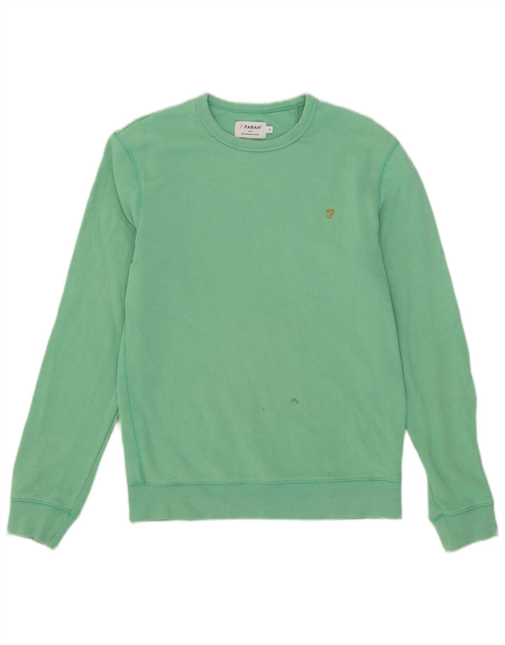 Felpa Uomo Farah Maglione Piccolo Verde Cotone