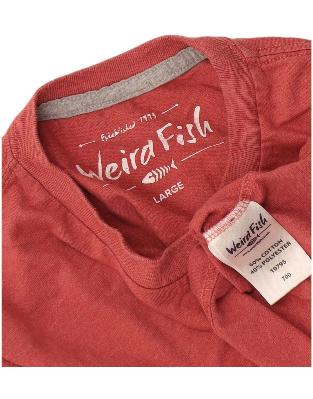 T-shirt da uomo Weird Fish Top grande in cotone rosa