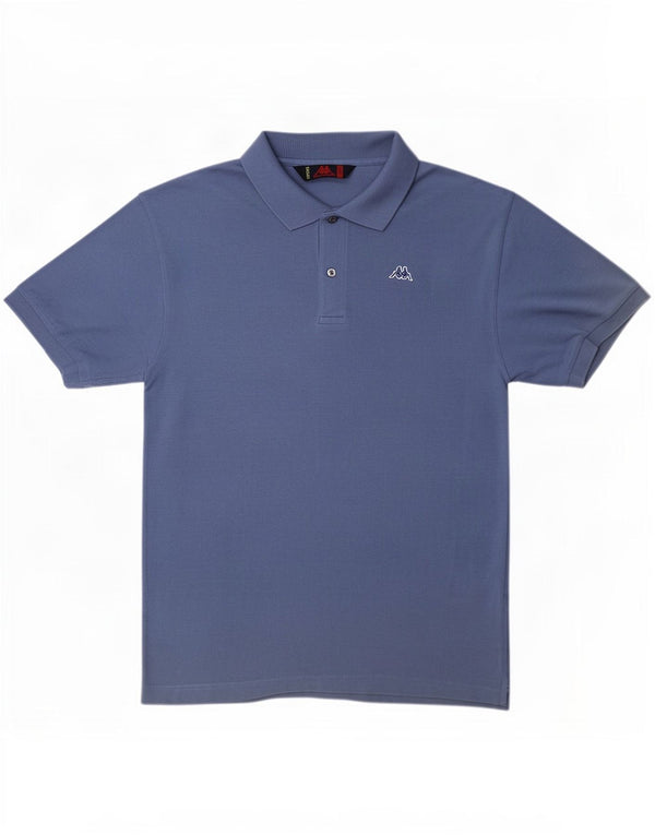 Polo Kappa Uomo Large Blu In Cotone