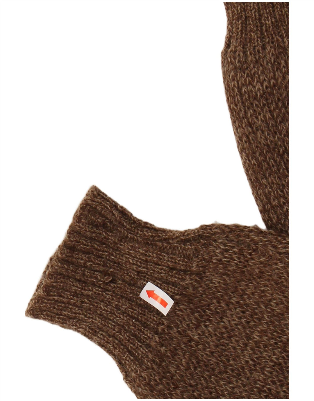 Maglione cardigan da uomo VINTAGE piccolo marrone screziato