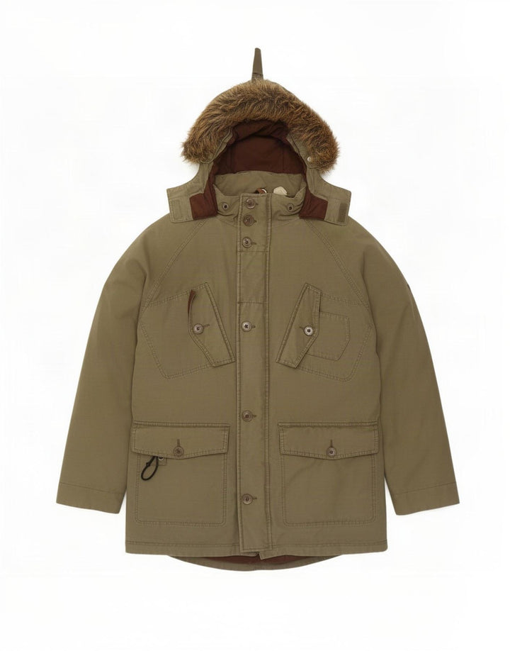 Giacca parka con cappuccio da uomo Timberland UK 38 medio kaki