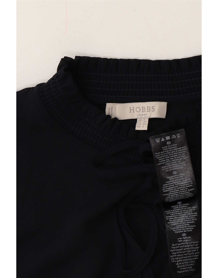 Hobbs Camicetta senza maniche da donna con allacciatura sul davanti UK 8 Small Poliestere blu navy