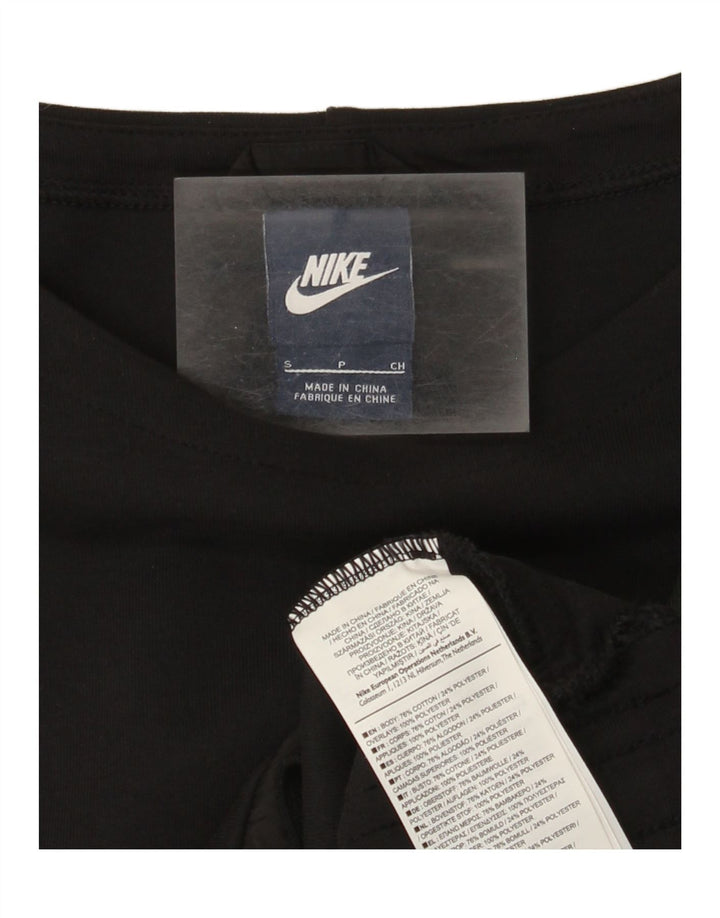 Felpa corta da donna Nike UK 10 piccola in cotone nero