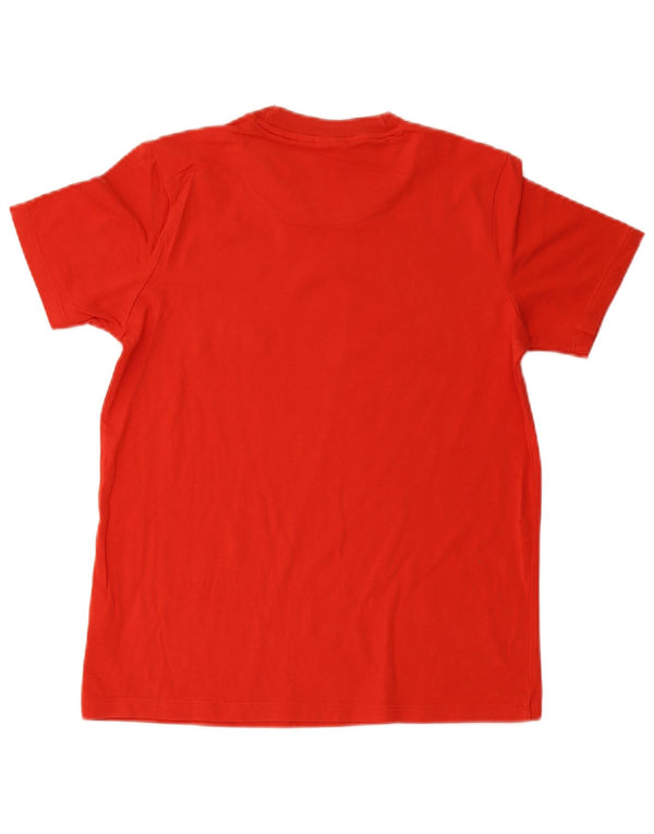 T-shirt grafica da donna ADIDAS Top UK 12 rosso medio in cotone