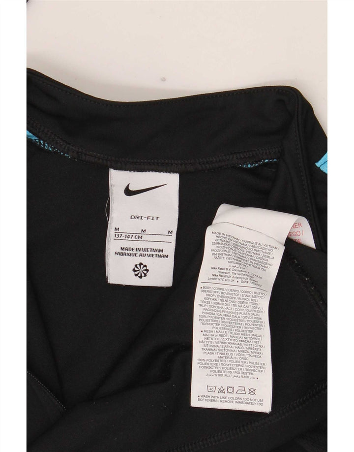 Top della tuta pullover Nike da ragazzo Dri Fit 11-12 anni color block nero