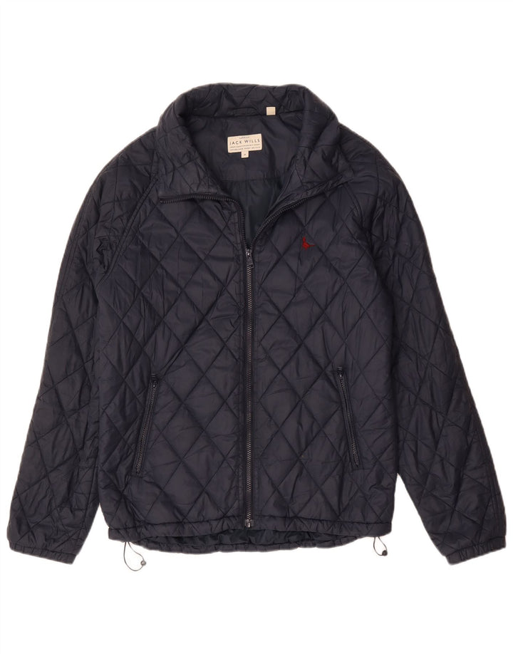 Giacca trapuntata da uomo Jack Wills UK 38 nylon blu navy medio