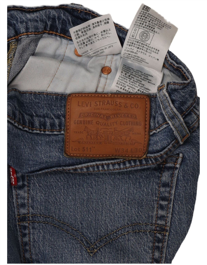 Jeans Levi's Uomo 511 Slim W34 L30 Cotone Blu