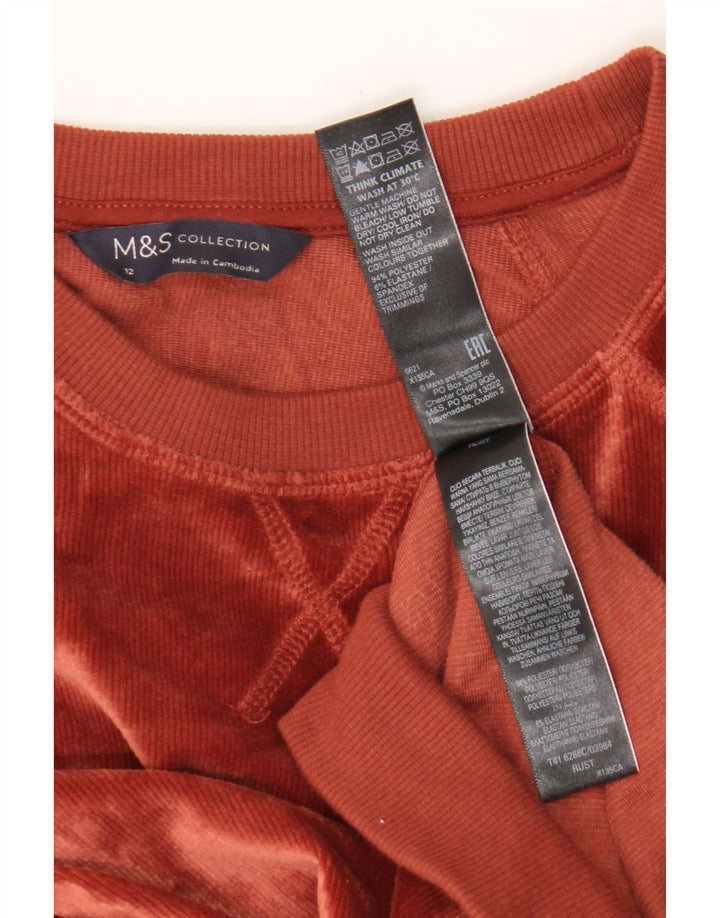 Felpa in velluto a coste da donna Marks & Spencer UK 12 Marrone medio