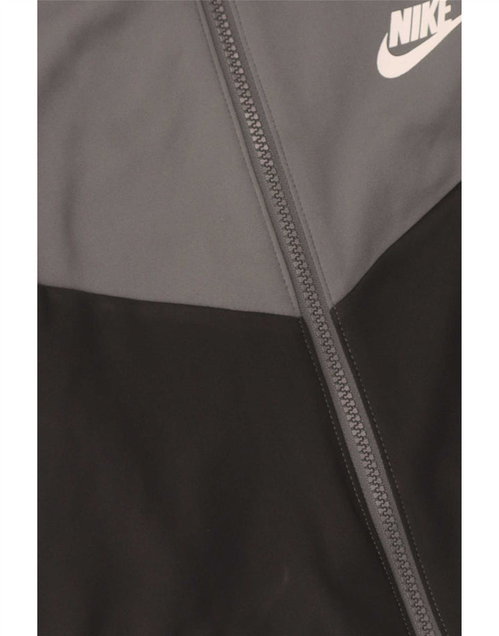 Giacca da ginnastica grafica da ragazzo Nike 10-11 anni Colorblock grigio medio