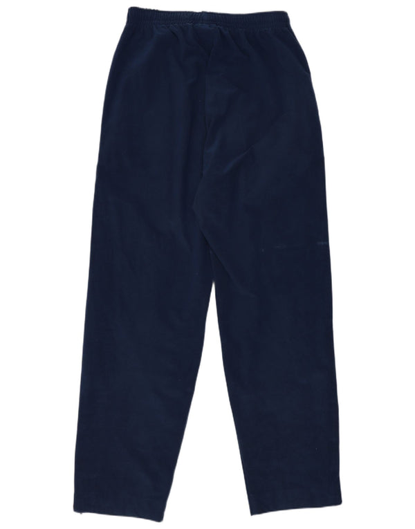 AUSTRALIAN L'ALPINA Womens Velour Tracksuit Trousers IT 46 Large Navy Blue