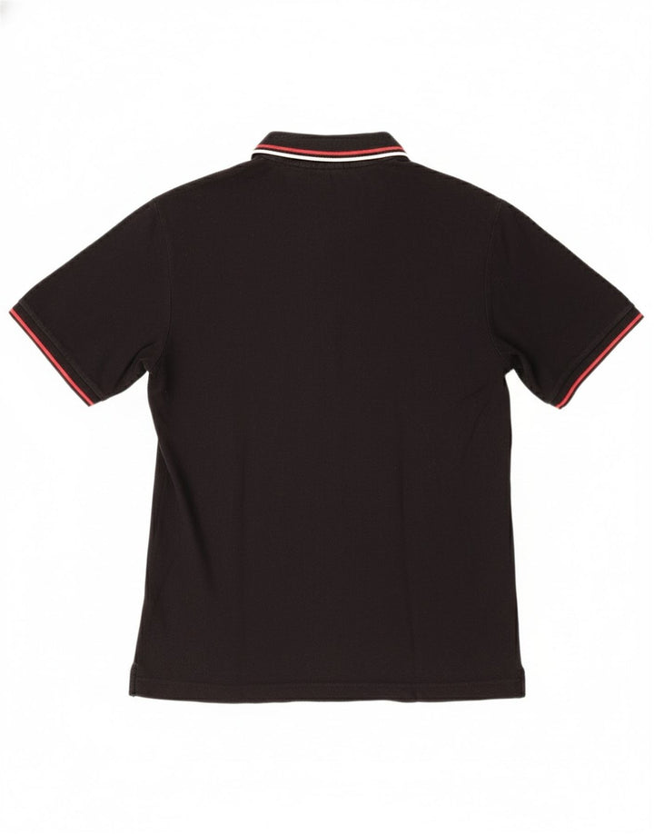 Polo da uomo Fila in cotone nero medio