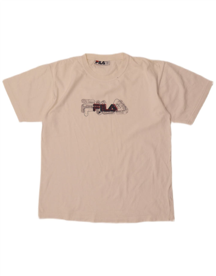 T-shirt grafica da uomo Fila Top bianco medio