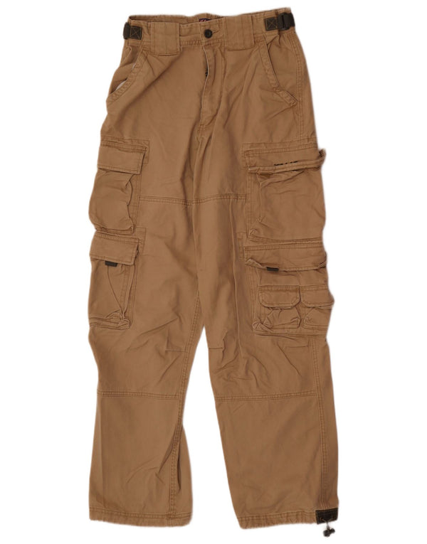 Pantaloni cargo dritti da uomo Jet Lag W32 L31 in cotone beige