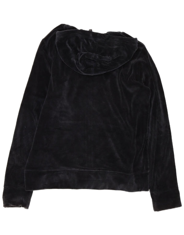 Maglione con cappuccio e zip da donna True Religion UK 18 XL cotone nero